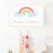 WELCOME RAINBOW CLOUDS kawaii Party Pastellfarben Banner (Insitu)