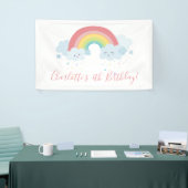 WELCOME RAINBOW CLOUDS kawaii Party Pastellfarben Banner (Messeveranstaltung)