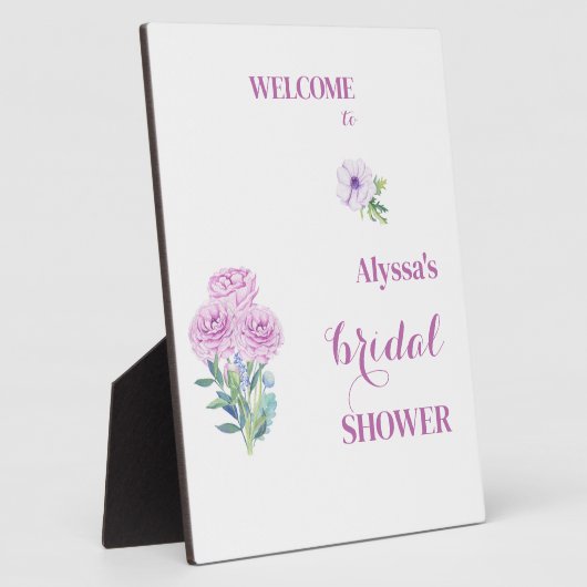 Welcome Ranunculus Brautparty Personalisiert Fotoplatte (Seite)