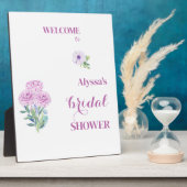 Welcome Ranunculus Brautparty Personalisiert Fotoplatte (Seite)