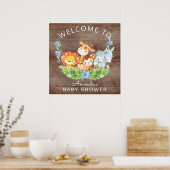 Welcome Safari Jungle Babyduschzeichen Poster (Küche)