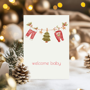 Welcome Santa Baby Glückwunschkarte Karte