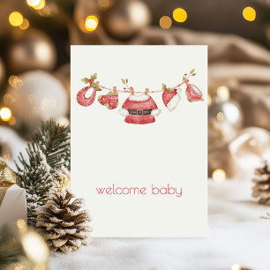 Welcome Santa Baby Glückwunschkarte Karte