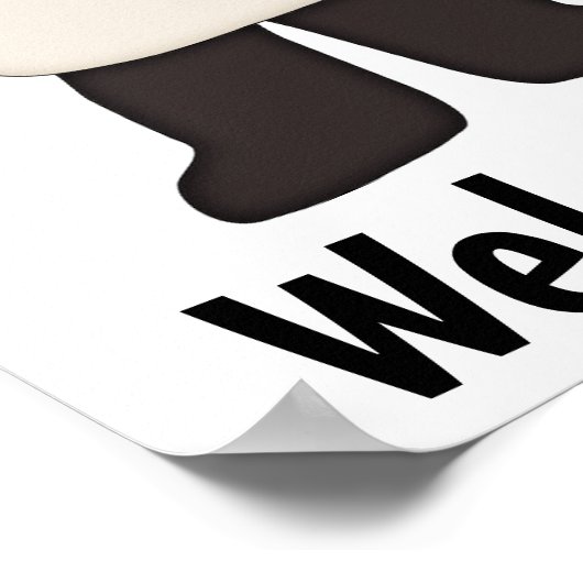 Welcome School Panda Poster (Ecke)