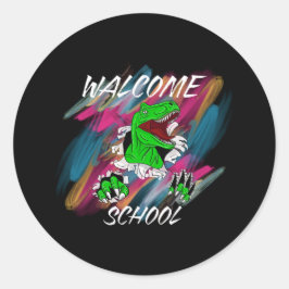 WELCOME SCHOOL WELCOME  BACK TO SCHOOL  RUNDER AUFKLEBER