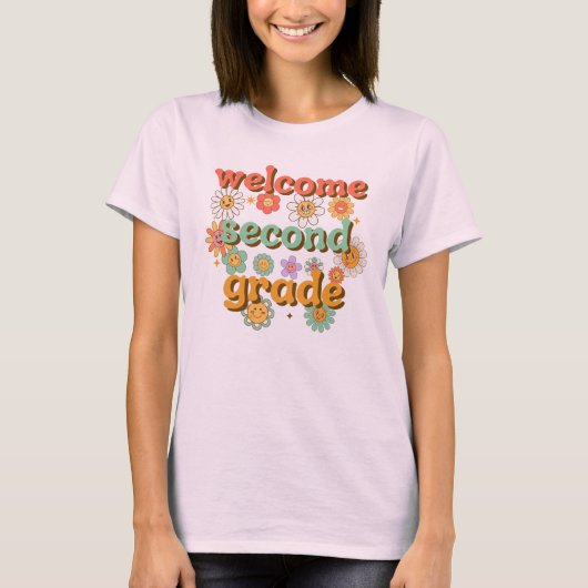WELCOME SECOND GRADE  BACK TO SCHOOL FIRST DAY T-Shirt (Vorderseite)