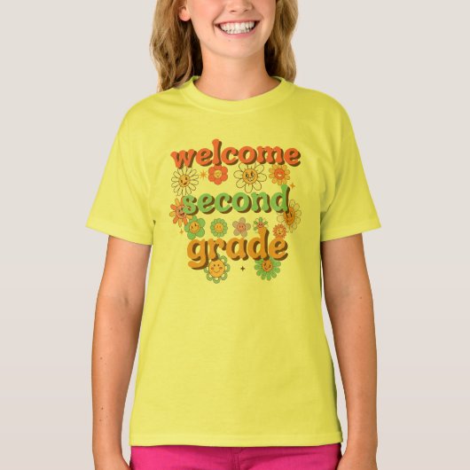WELCOME SECOND GRADE  BACK TO SCHOOL FIRST DAY T-Shirt (Vorderseite)