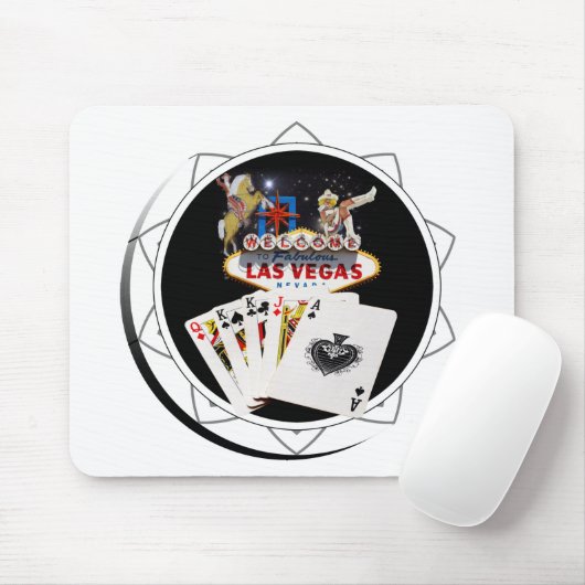 Welcome Sign Black Poker Chip Mousepad (Mit Mouse)