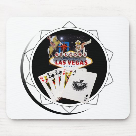 Welcome Sign Black Poker Chip Mousepad (Vorne)