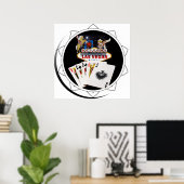Welcome Sign Black Poker Chip Poster (Heimbüro)