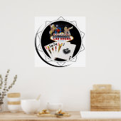 Welcome Sign Black Poker Chip Poster (Küche)