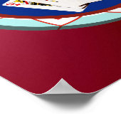 Welcome Sign Black Poker Chip Poster (Ecke)