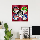 Welcome Sign Black Poker Chip Poster (Heimbüro)