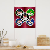 Welcome Sign Black Poker Chip Poster (Küche)