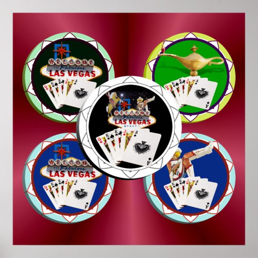Welcome Sign Black Poker Chip Poster (Vorne)