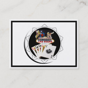 Welcome Sign Black Poker Chip Visitenkarte