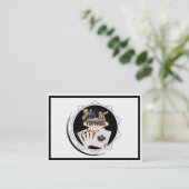 Welcome Sign Black Poker Chip Visitenkarte (Stehend Vorderseite)