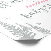 Welcome Sign for Winter Baby Shower, Girl, Pink Poster (Ecke)