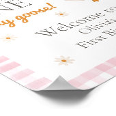 Welcome Sign Little Chick Farm Barnyard Birthday Poster (Ecke)