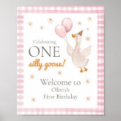 Welcome Sign Little Chick Farm Barnyard Birthday Poster (Vorne)