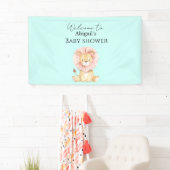 Welcome sign "Sweet Lion" Baby Shower Banner (Insitu)
