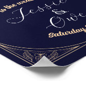 Welcome Sign Tarot Hochzeit Herz Kristallmond Poster (Ecke)