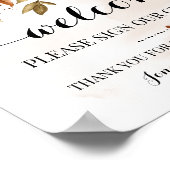 Welcome Sign Unser Gästebuch Hochzeit im Herbst Du (Ecke)