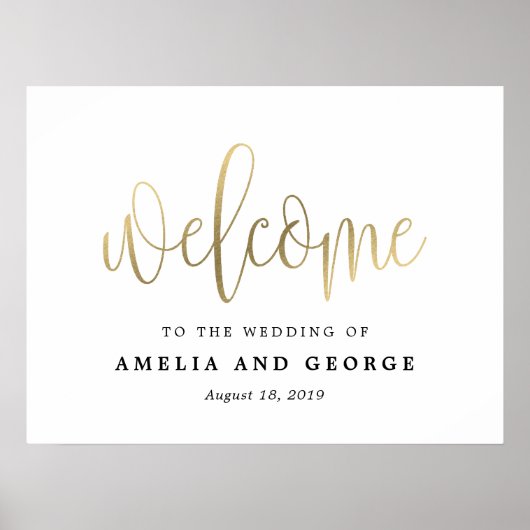 Welcome Sign Wählen Sie Ihre Größe Liebliche Kalli Poster (Vorne)