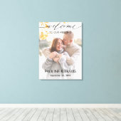 Welcome sign wedding modern text leinwanddruck (Insitu (Holzboden))