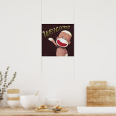 Welcome Sock Monkey Poster (Küche)