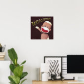 Welcome Sock Monkey Poster (Heimbüro)