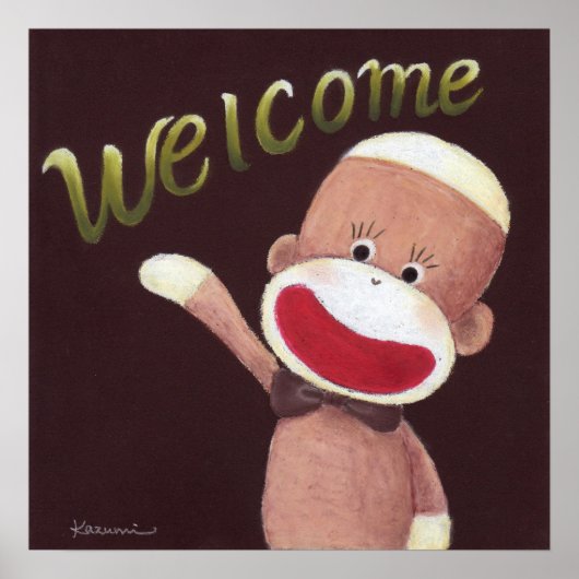 Welcome Sock Monkey Poster (Vorne)