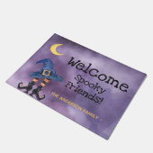Welcome Spooky Friends Halloween Fußmatte (Schrägansicht)