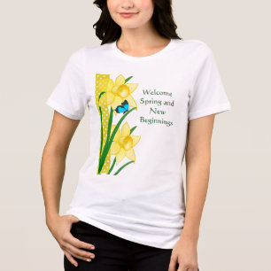 Welcome Spring Daffodien Tri-Blend Shirt