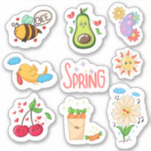 Welcome Spring Elements Set 1 Planer Aufkleber (Vorderseite)