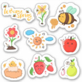 Welcome Spring Elements Set 2 Planer Aufkleber (Vorderseite)