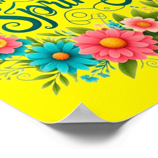 Welcome spring floral poster (Ecke)