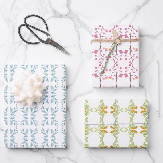 Welcome Spring Florals Geschenkpapier Set (Vorderseite)