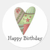 Welcome Spring ・ Herz Runder Aufkleber (Vorderseite)