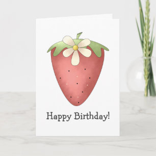 Welcome Spring · Strawberry & Flower Karte