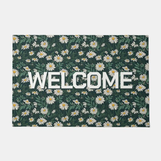 Welcome Summer Daisies Fußmatte (Vorderseite)