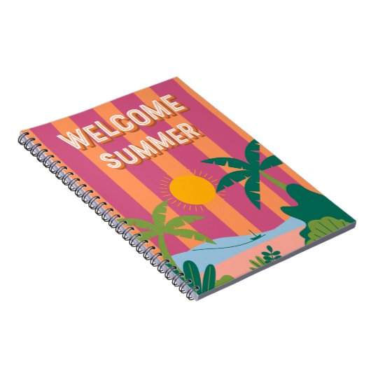 Welcome Summer Notebook Notizblock (Rechte Seite)