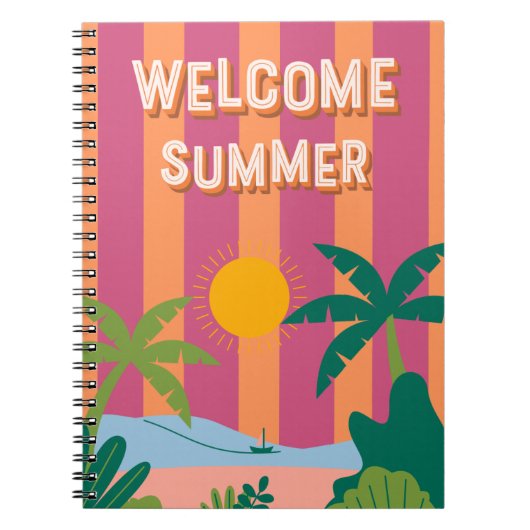 Welcome Summer Notebook Notizblock (Vorderseite)