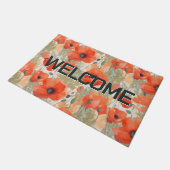 Welcome Summer Poppies Fußmatte (Schrägansicht)