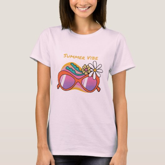 Welcome Summer T - Shirt | Fun Sunglasses Typograf (Vorderseite)