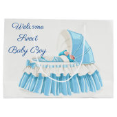Welcome Sweet Baby Boy Große Geschenktüte (Rückseite)