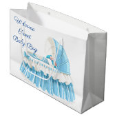 Welcome Sweet Baby Boy Große Geschenktüte (Vorderseite Schrägansicht)