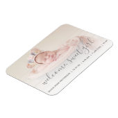 Welcome, Sweet Girl Foto Baby Announcement Magnet (Linke Seite)