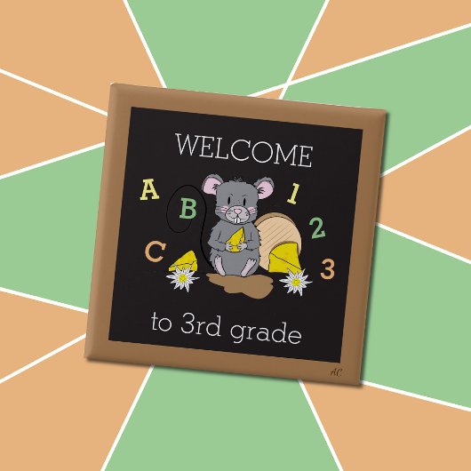Welcome the 3rd Grad 1st day of school button