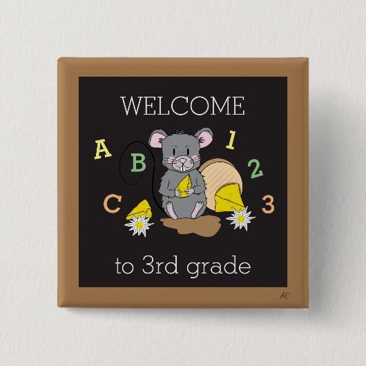 Welcome the 3rd Grad 1st day of school button (Vorderseite)